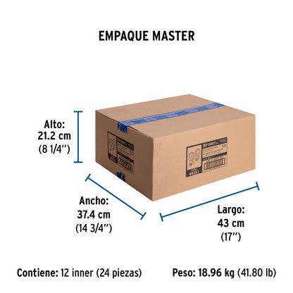 Juego llaves empotrar roscables, maneral metálico, Foset 49251