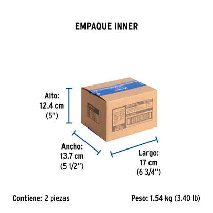 Juego llaves empotrar soldables, maneral acrílico, Foset 49250