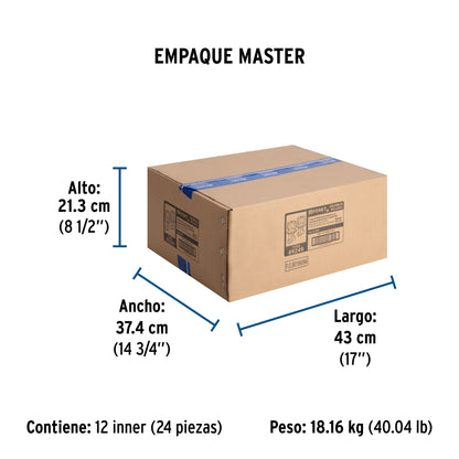 Juego llaves empotrar soldables, maneral metálico, Foset 49249