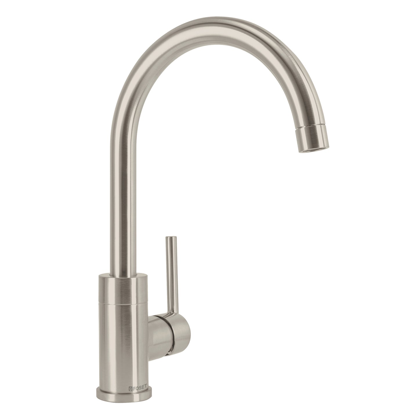 Monomando satín cuello alto para fregadero, Foset 49921
