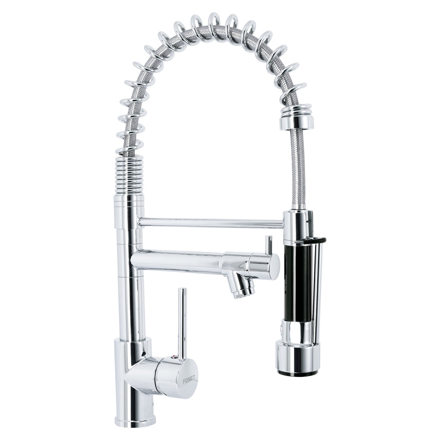 Monomando con doble salida para fregadero, Cromo, Element 49106