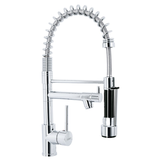 Monomando con doble salida para fregadero, Cromo, Element 49106