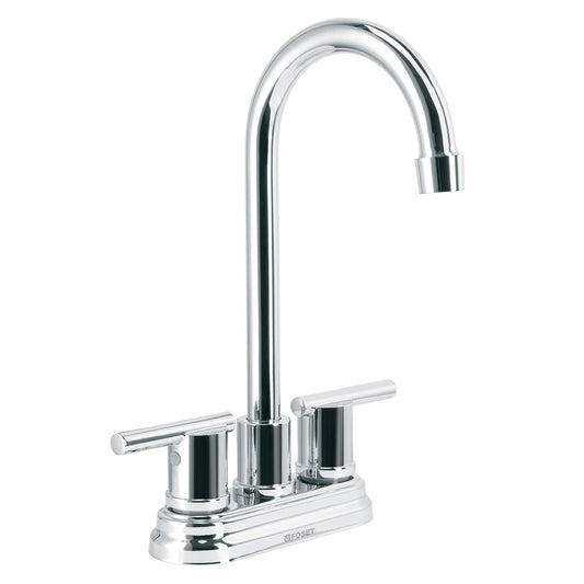 Mezcladora cromo 4" para lavabo cuello tipo bar, Foset 49930
