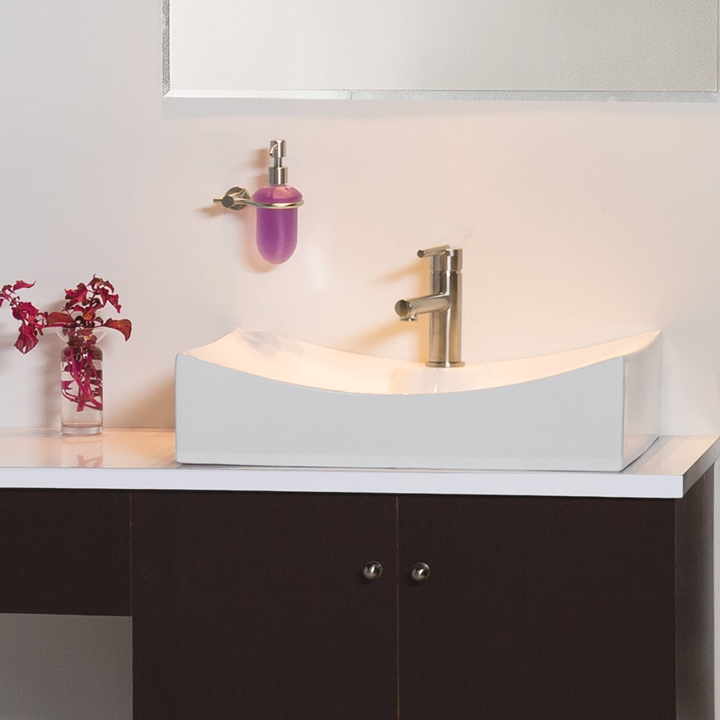 Monomando corto satín para lavabo, Foset 49940