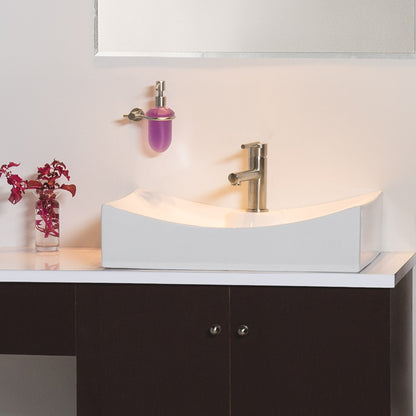 Monomando corto satín para lavabo, Foset 49940