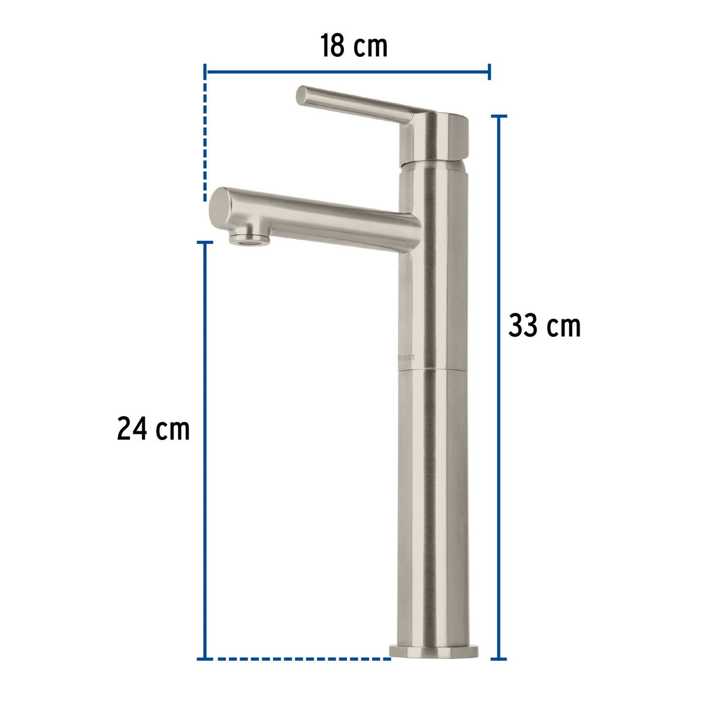 Monomando alto satín para lavabo, Foset 49941