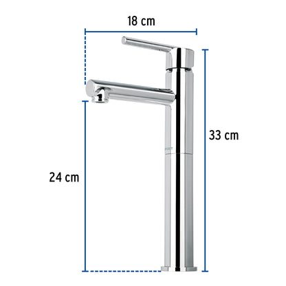 Monomando alto cromo para lavabo, Foset 49929