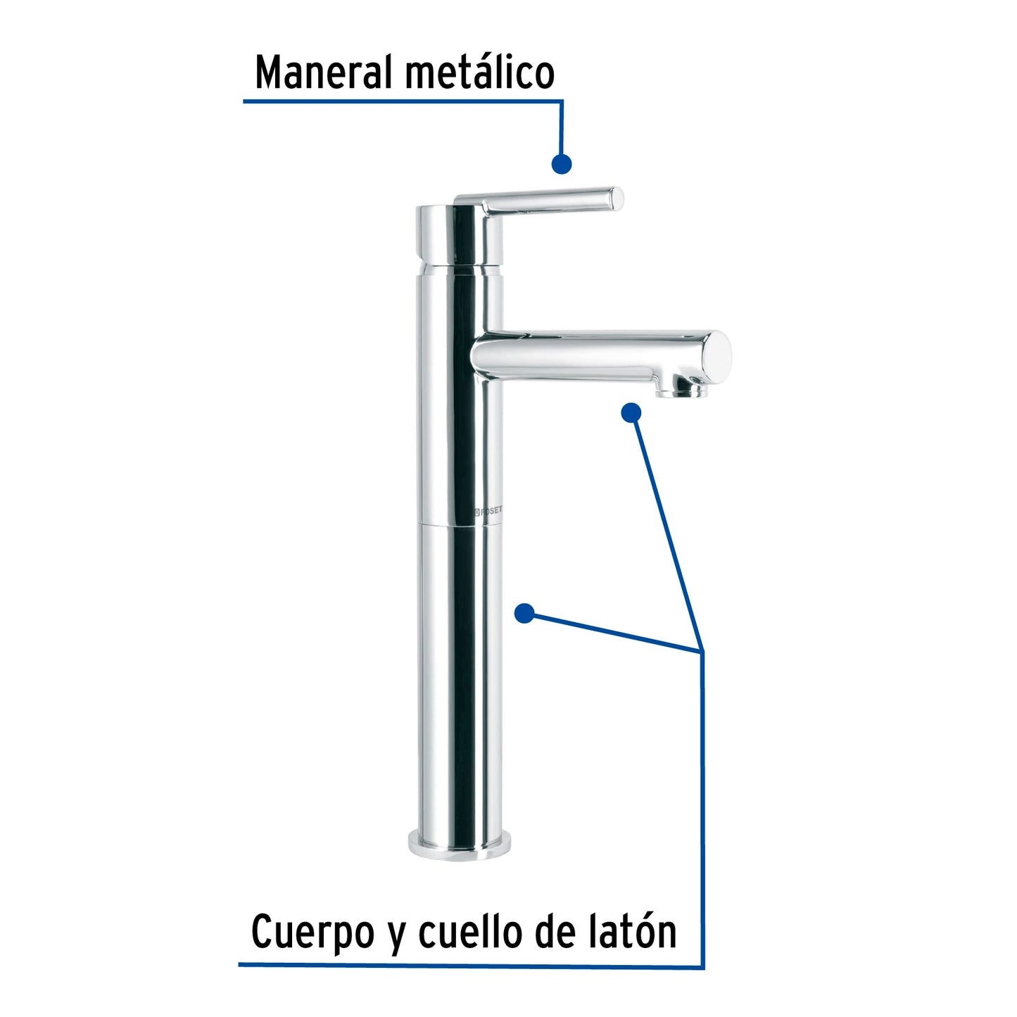 Monomando alto cromo para lavabo, Foset 49929