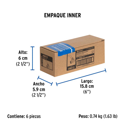 Válvula de esfera de latón, roscable 1/4', Foset 49012