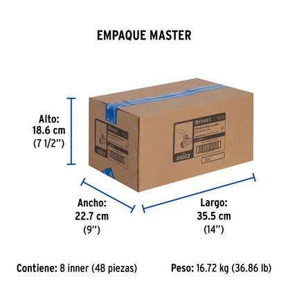 Válvula de esfera de latón, roscable 1", FOSET 49002