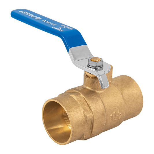 Válvula de esfera de latón, soldable 1-1/2", FOSET 49010