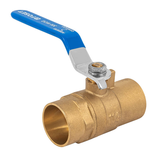 Válvula de esfera de latón, soldable 1-1/4", FOSET 49009