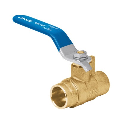 Válvula de esfera, de latón, soldable, 1/2", alta presión 49481