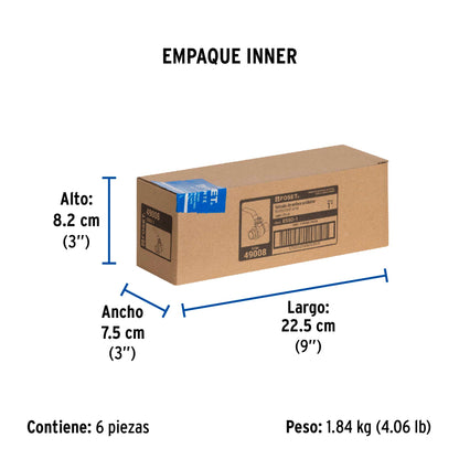 Válvula de esfera de latón, soldable 1", FOSET 49008
