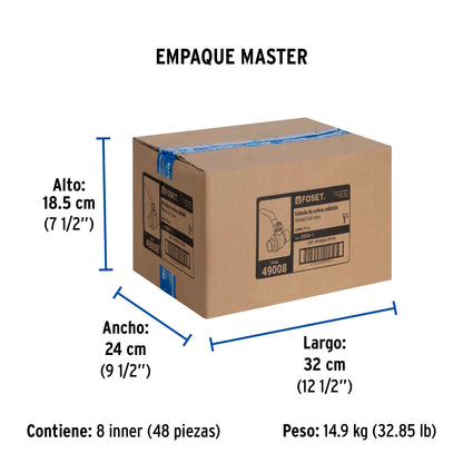 Válvula de esfera de latón, soldable 1", FOSET 49008