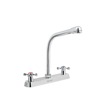 Mezcladora 8" fregadero cromo, cuello cobra, cruceta, BASIC 45613