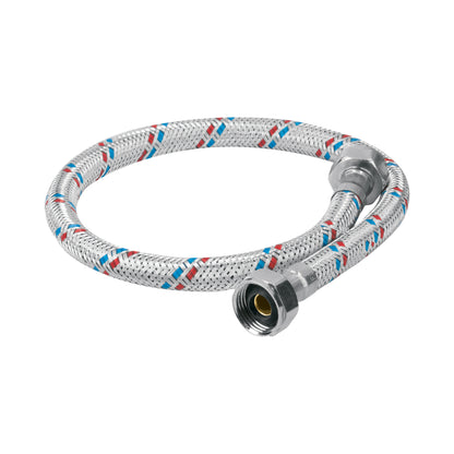 Manguera lavabo/fregadero, aluminio, 1/2"x1/2",55 cm, Basic  26021