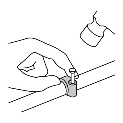 Bolsa con 20 grapas blancas para cable redondo