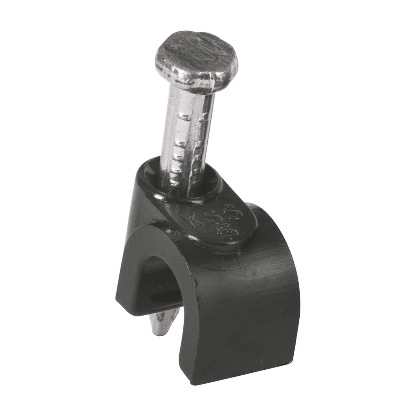 Bolsa con 20 grapas negras para cable redondo