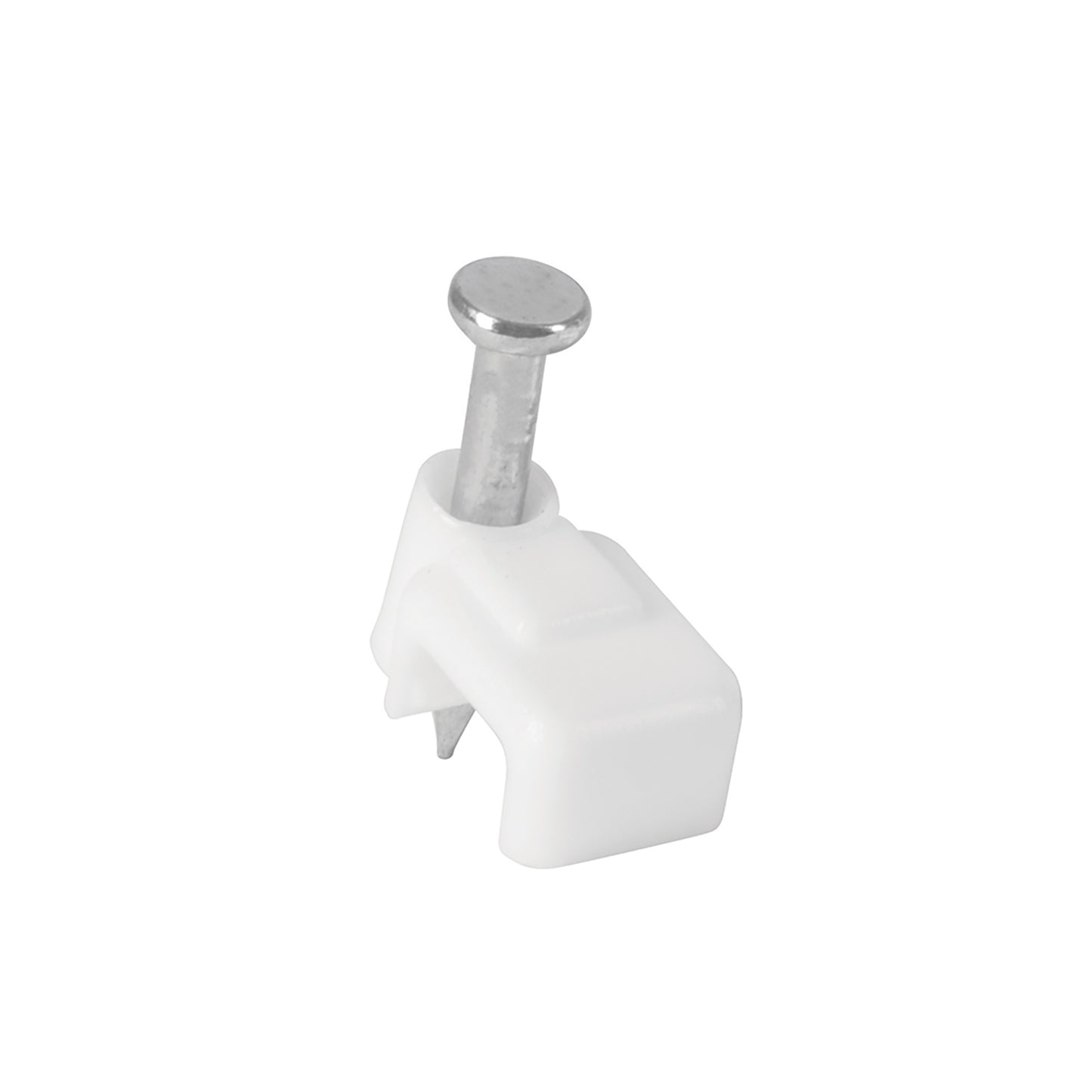 Bolsa con 20 grapas blancas para cable plano