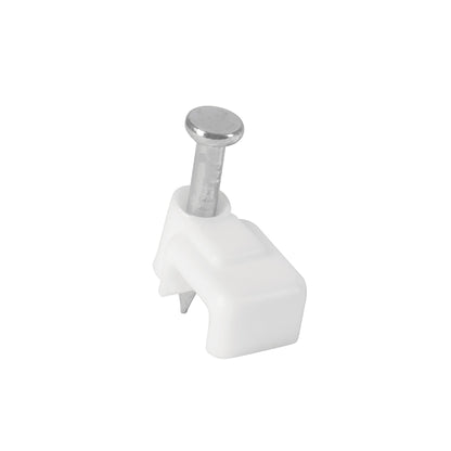 Bolsa con 20 grapas blancas para cable plano