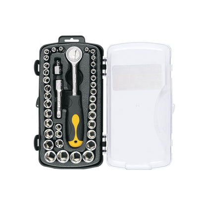 Juego de 39 herramientas 1/4" y 3/8" para mecánico, Pretul 23969