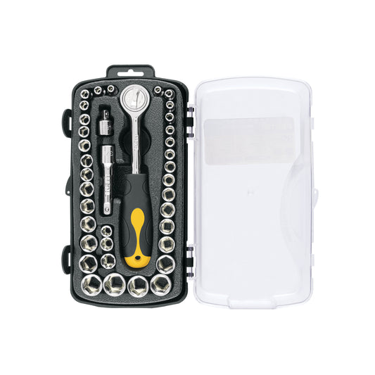 Juego de 39 herramientas 1/4" y 3/8" para mecánico, Pretul 23969