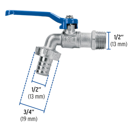 Llave de esfera de latón, 115 gr, entrada 1/2", FOSET 48307
