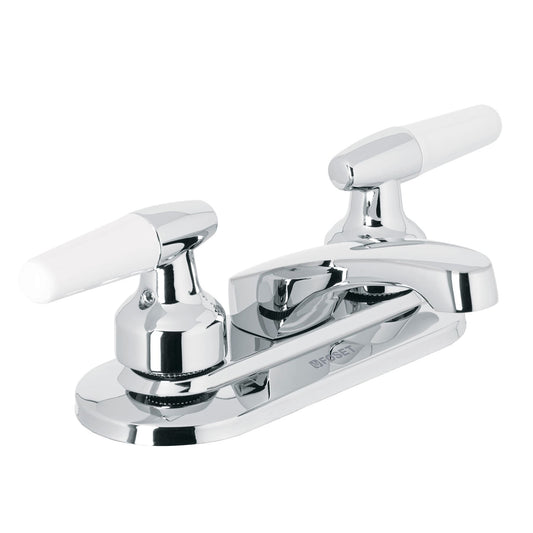 Mezcladora 4" para lavabo, nariz larga, manerales cono 49203