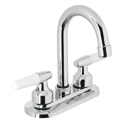 Mezcladora 4" para lavabo, cuello bar, manerales cono 49213