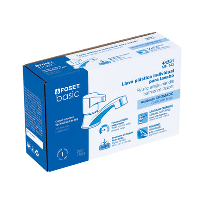 Llave individual lavabo, ABS, palanca, BASIC 48381