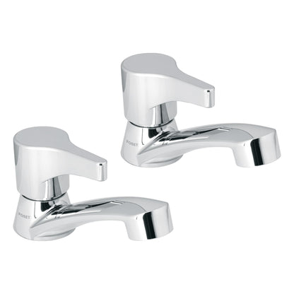 Juego llaves individuales lavabo, ABS, palanca, BASIC 48382