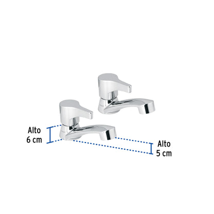 Juego llaves individuales lavabo, ABS, palanca, BASIC 48382