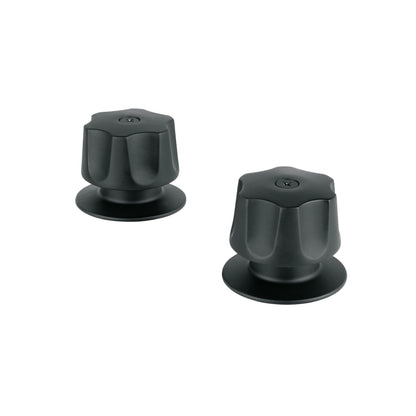 Juego de 2 manerales hex. metálicos negro p/regadera, Basic 46881