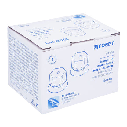 Juego de 2 manerales hex. metálicos para regadera, Foset 49241