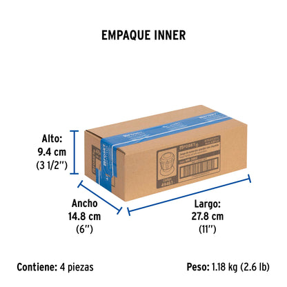 Juego de 2 manerales acrílico azul para regadera, Foset 49461