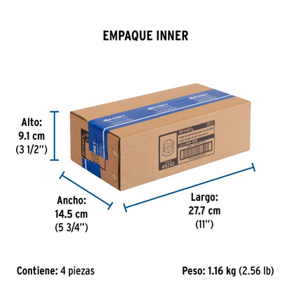 Juego de 2 manerales acrílico trans. para regadera, Foset 49242