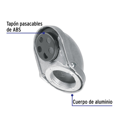 Mufa roscada 1-1/4" para tubo, Volteck
