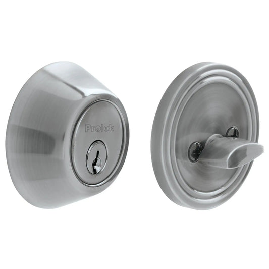 Cerrojo residencial función sencilla, acero inoxidable, llave estándar, en caja