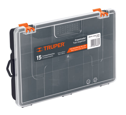 Organizador 11" con 15 compartimentos, Truper 19896