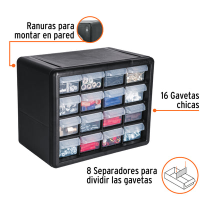 Organizador con 16 gavetas, Truper 11851