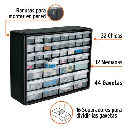Organizador con 44 gavetas, Truper 102642