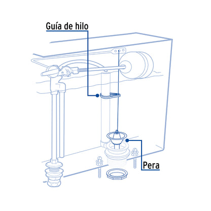 Pera 2" para tanque WC, FOSET 49339