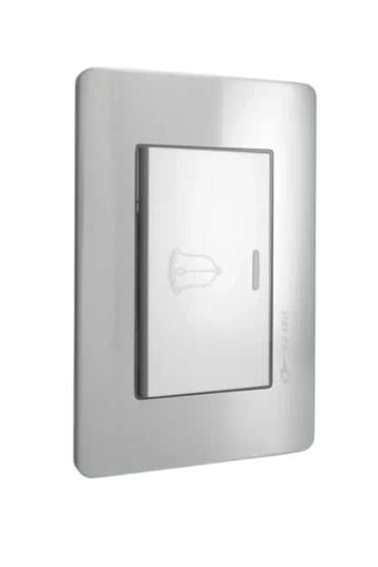 PLACA A5 GRIS CON BOTON TIMBRE AL-27-GR