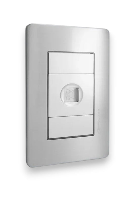 PLACA A5 GRIS CON ENTRADA TELEFONO AL-8-GR