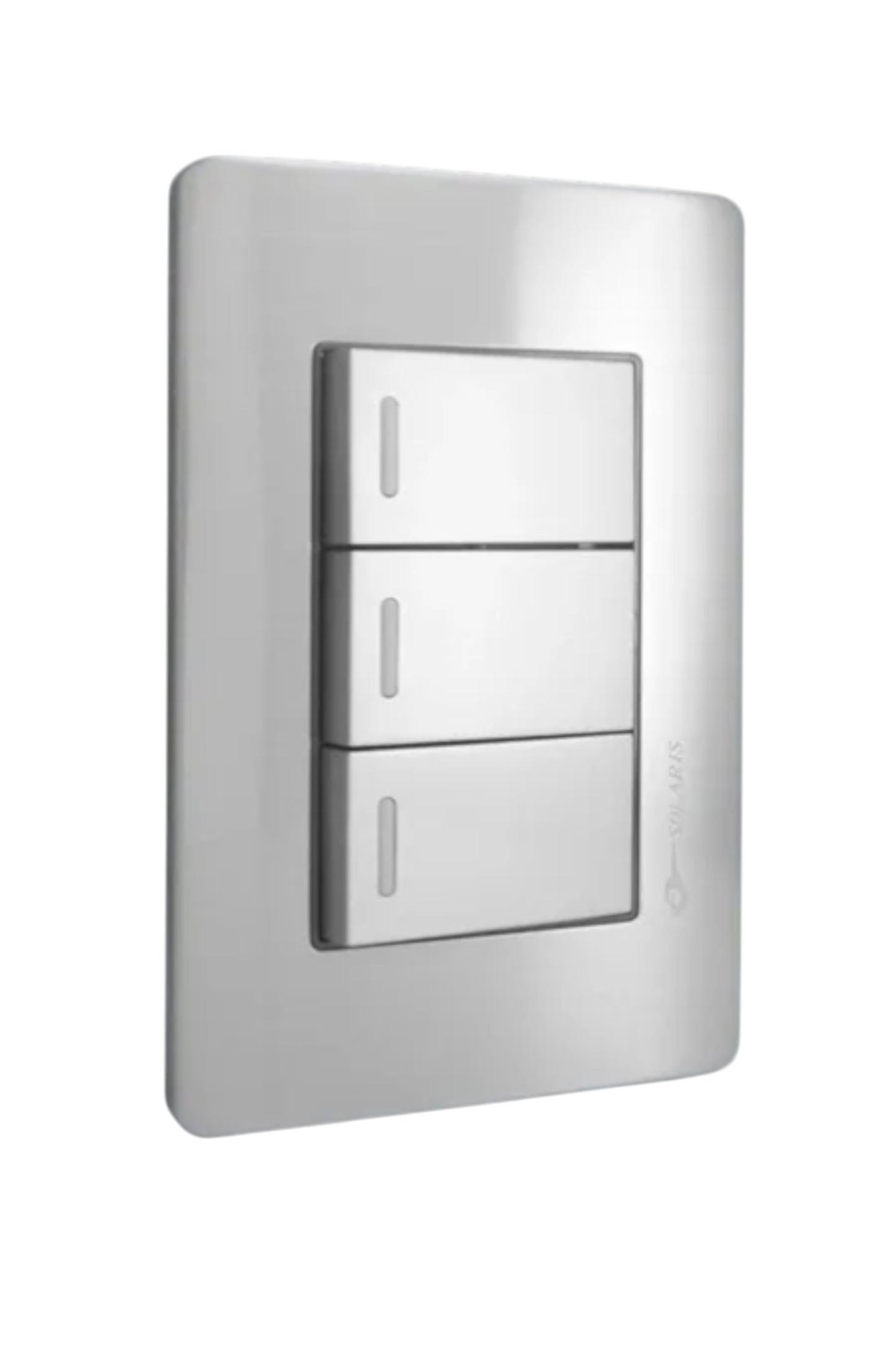 PLACA A5 GRIS CON 3 APAGADORES AL-3-GR