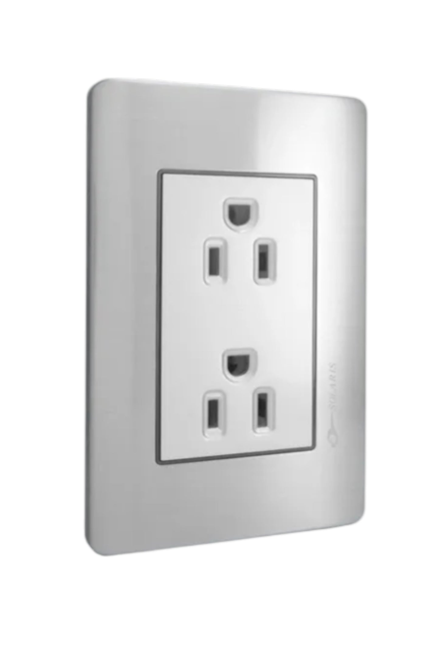 PLACA A5 GRIS CON 2 CONTACTOS POLARIZADOS AL-61-GR