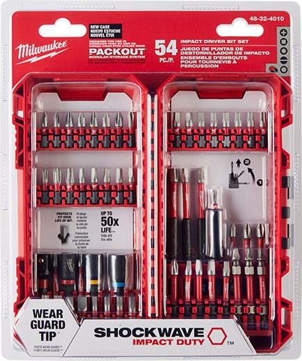 Juego de puntas para taladro y casquillo Shockwave™ de 54 pzs 48-32-4010 Milwaukee