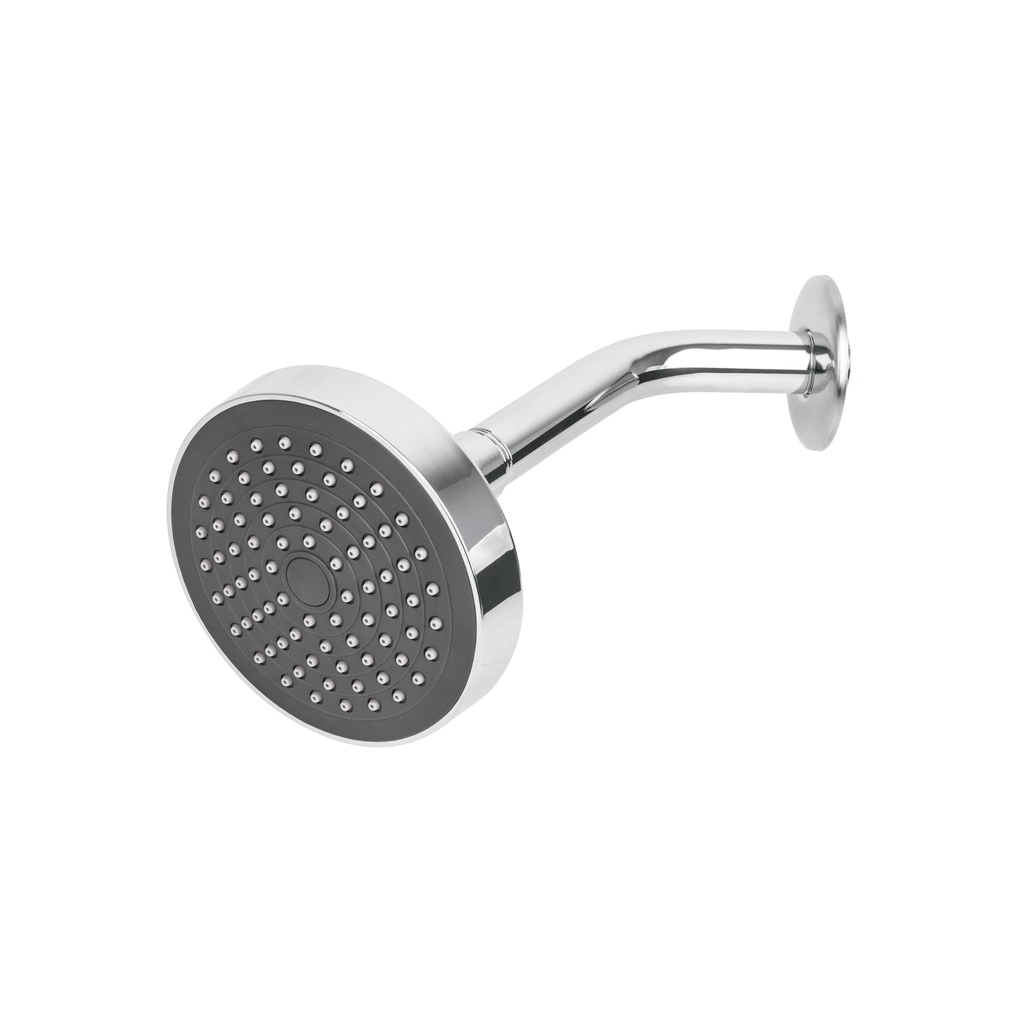 Regadera redonda 4-1/4" brazo y chapetón de acero, Foset 45067