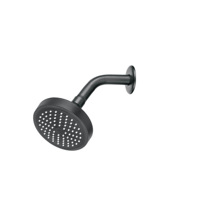 Regadera redonda 4-1/4" brazo y chapetón, negro, Basic 48422